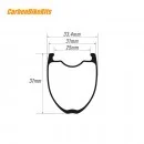 20" 406 ArcX Carbon Fiber Rim - 37mm Depth 31mm Wide | Aero Clincher/Tubeless Ready for Folding Bike & BMX